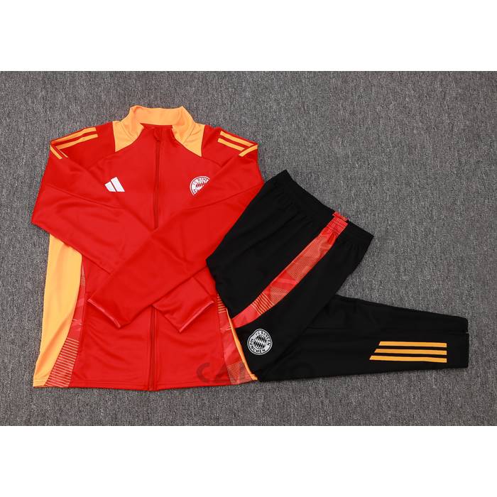 Tuta da Track di Giacca Bayern Monaco Bambino 2024-2025 Rosso Giallo